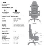 ANDA SEAT Gaming Chair LUNA PRO Black w/Footrest - Image 8