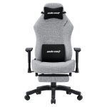 ANDA SEAT Gaming Chair LUNA PRO Grey Fabric w/Footrest - Image 3