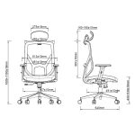 VERO OFFICE CHAIR ERGOSTYLE 2040 BLACK with HEADREST - Image 3